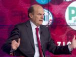 Pier Luigi Bersani, durante una entrevista en la televisi&oacute;n italiana.