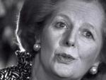 Fotograf&iacute;a de archivo del 27 de mayo de 1986 de la ex primera ministra brit&aacute;nica Margaret Thatcher durante una rueda de prensa.