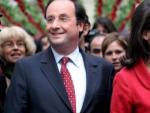 El presidente Fran&ccedil;ois Hollande junto a su exmujer y excandidata a la presidencia S&eacute;gol&egrave;ne Royal.