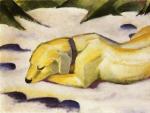 'Perro tumbado en la nieve' (1910-11), de Franz Marc