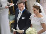 La princesa Magdalena de Suecia y Christopher O'Neill durante su enlace nupcial.
