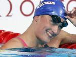 Mireia Belmonte en los Mundiales de nataci&oacute;n de Barcelona.