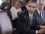 El presidente de Estados Unidos, Barack Obama, durante una reuni&oacute;n de gabinete en la Casa Blanca, en Washington.