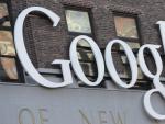 El logotipo de Google en las oficinas de la compa&ntilde;&iacute;a en Nueva York.