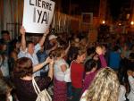 Participantes en la manifestaci&oacute;n contra el proyecto Castor en Vinar&ograve;s.