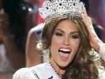 Gabriela Isler, Miss Venezuela 2012, en el momento de ser coronada Miss Universo 2013 en Mosc&uacute; (Rusia).