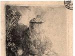 Uno de los grabados de Rembrandt