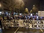 Cabecera de la manifestaci&oacute;n llevada a cabo en Burgos, para pedir la libertad sin cargos para los 46 detenidos tras los disturbios del 10 al 12 de enero en el barrio de Gamonal.