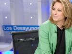 La presidenta del PP vasco, Arantza Quiroga, durante la entrevista en 'Los Desayunos de TVE'.