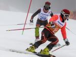 El esquiador espa&ntilde;ol Gabriel Gorce junto con su gu&iacute;a Arnau Ferrer.