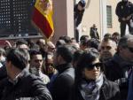 Protesta de los antidisturbios el pasado marzo ante el complejo policial de Moratalaz en Madrid por los fallos del operativo del 22-M.