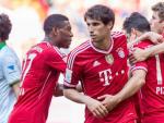 Alaba, Javi Mart&iacute;nez, Pizarro y M&uuml;ller celebran un gol del Bayern de M&uacute;nich en la Bundesliga.