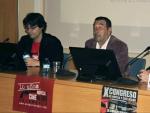 El director de cine, Jos&eacute; Luis Garci, durante su conferencia en la Universidad de Salamanca.
