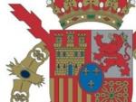 Escudo de armas de Juan Carlos I de Espa&ntilde;a: Cruz Roja de San Andr&eacute;s o de Borgo&ntilde;a, s&iacute;mbolo de los Borgo&ntilde;ones y Austrias.