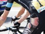 El ciclista brit&aacute;nico Christopher Froome, del equipo Sky, herido despu&eacute;s de sufrir una ca&iacute;da durante la cuarta etapa de la 101 edici&oacute;n del Tour de Francia entre Le Touquet-Paris-Plage y Lille (Francia).
