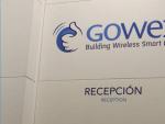 Vista de la recepci&oacute;n de la empresa Gowex en Paseo de la Castellana de Madrid.
