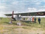 El autocromo de Jules Gervais-Courtellemont muestra uno de los aeroplanos de reconocimiento de la aviaci&oacute;n frncesa