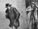Dibujo de 1888 en el peri&oacute;dico Illustrated London News titulado &quot;Un personaje sospechoso&quot; (&quot;A Suspicious Character&quot;), en relaci&oacute;n al caso de &quot;Jack el Destripador&quot;.