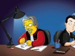 Matt Groening y Seth MacFarlane se retratan