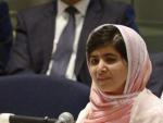 Malala Yousafzai, durante su intervenci&oacute;n en la sede de la ONU.