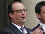 Fotograf&iacute;a de archivo fechada el 22 de junio de 2014 en la que aparecen el presidente de Francia, Fran&ccedil;ois Hollande (i), y el primer ministro franc&eacute;s, Manuel Valls (d).