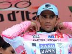 Alberto Contador, l&iacute;der del Giro.