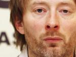Thom Yorke, cantante de Radiohead, asiste a una rueda de prensa en Bruselas.