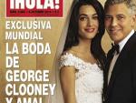 Boda de George Clooney y Amal Alamuddin en la revista '&iexcl;Hola!'.