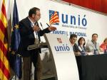 El secretario general de CiU y n&uacute;mero 2 de Uni&oacute; Democr&aacute;tica de Catalunya (UDC), el conseller Ramon Espadaler (i), durante el Consell Nacional.
