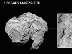 Imagen facilitada por la Agencia Espacial Europea (ESA) del punto exacto donde el m&oacute;dulo Philae de la sonda Rosetta aterrizar&aacute; en el cometa 67P/Churyumov&ndash;Gerasimenko.
