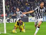 Fernando Llorente celebra su gol en el Juventus - Olympiacos.