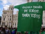 Imagen de una de las protestas en Madrid a favor de la educaci&oacute;n p&uacute;blica y contra la LOMCE.