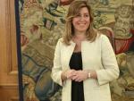 La presidenta de la Junta de Andaluc&iacute;a, durante una recepci&oacute;n en el palacio de la Zarzuela.