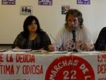 Rueda de prensa de Marchas de la Dignidad ofrecida el 21 de octubre con motivo de las protestas en los Premios Pr&iacute;ncipe de Asturias y la Semana de Lucha.