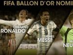 Cristiano, Messi y Neuer, los tres nominados al Bal&oacute;n de Oro.