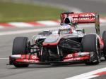 El piloto ingl&eacute;s de McLaren, Jenson Button, en el GP de Alemania.