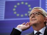 El presidente de la Comisi&oacute;n Europea (CE), en la rueda de prensa sobre el esc&aacute;ndalo LuxLeaks en la sede de la Comisi&oacute;n de la UE en Bruselas (B&eacute;lgica) .