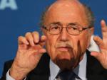 El presidente de la FIFA, Joseph Blatter, durante una rueda de prensa.