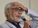 Hayao Miyazaki, durante su rueda de prensa en Tokio en la que explica su retirada.