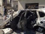 Restos de un coche de un atentado en Bagdad. (ARCHIVO)