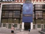 Fotograf&iacute;a de 2003 del edificio del banco de Madrid en la plaza de Col&oacute;n.