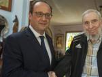 El presidente de Francia, Fran&ccedil;ois Hollande, mantuvo en La Habana un encuentro con el l&iacute;der cubano Fidel Castro, durante la hist&oacute;rica visita que el jefe de Estado galo ha cursado a la isla.