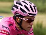 El ciclista espa&ntilde;ol Alberto Contador del equipo Tinkoff-Saxo durante la etapa del Giro.