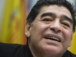 Diego Armando Maradona, en un acto p&uacute;blico en Italia.