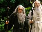 Imagen de Gandalf, interpretado por Sir Ian McKellen, y Saruman, por Christopher Lee, en una de las cintas de la franquicia 'El Se&ntilde;or de los anillos'.