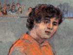 Dibujo de Dzhokhar Tsarnaev, durante el juicio por los atentados de Boston.
