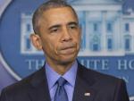 El presidente estadounidense, Barack Obama, se dirige a los medios en la sala de prensa de la Casa Blanca, Washington, Estados Unidos.