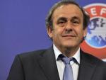 El presidente de la UEFA Michel Platini, posa durante un acto oficial en 2014.