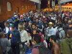 Refugiados sirios a su llegada a Saalfeld, en Alemania.
