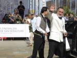 Marc Lloret, de nombre art&iacute;stico Marc De Niro, a su llegada al hotel donde se alojan las estrellas que participan en el Festival Internacional de Cine de San Sebasti&aacute;n.
